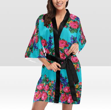 Kokum's Revenge Sky Kimono Robe Artsadd