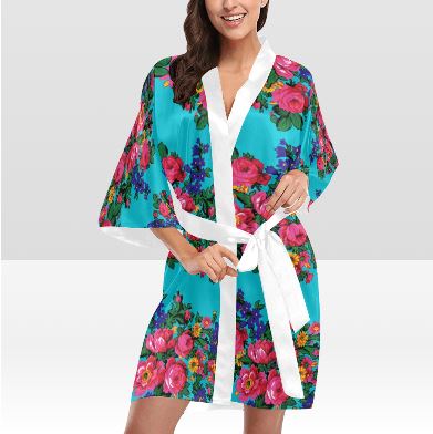 Kokum's Revenge Sky Kimono Robe Artsadd