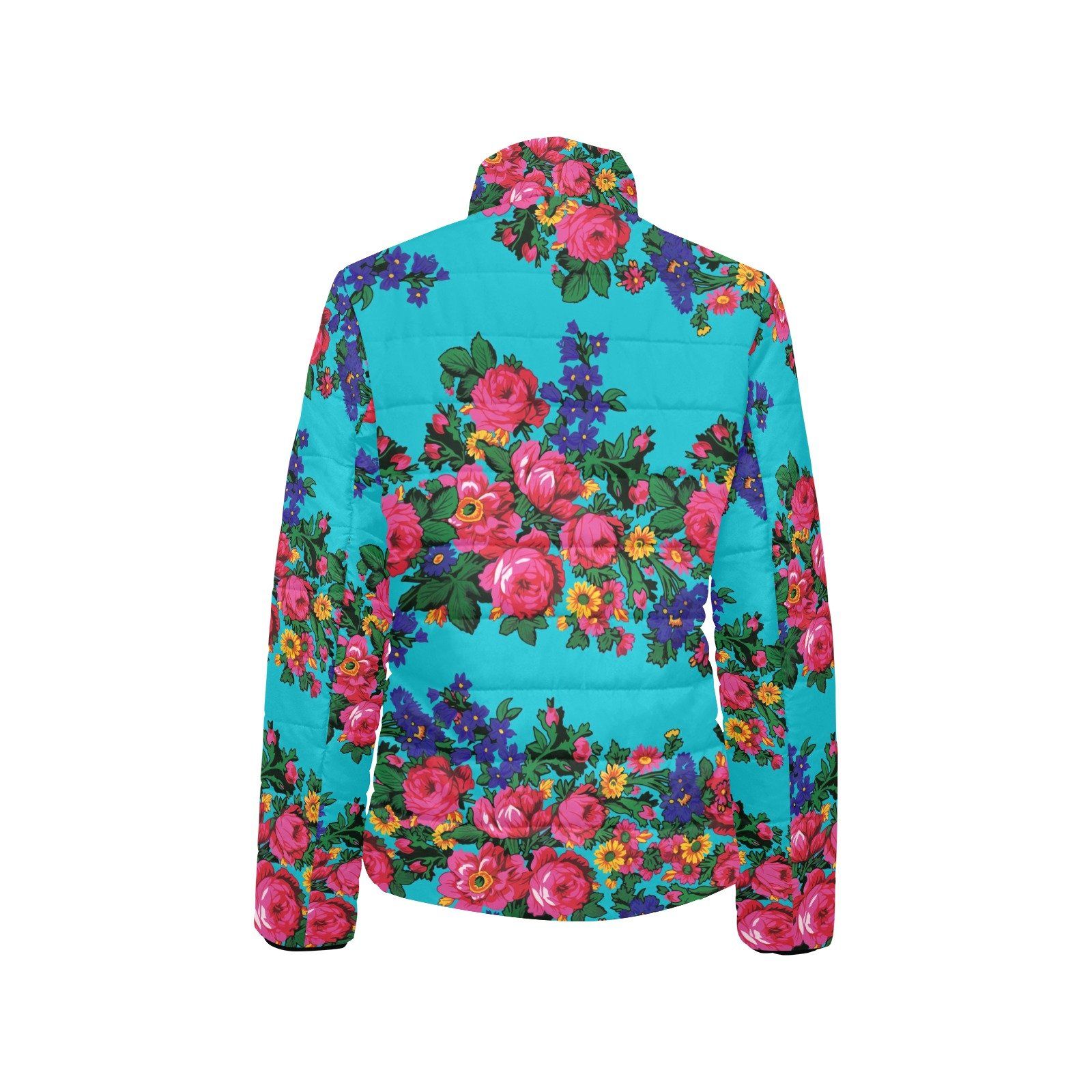 Kokum's Revenge Sky Women's Stand Collar Padded Jacket (Model H41) jacket e-joyer