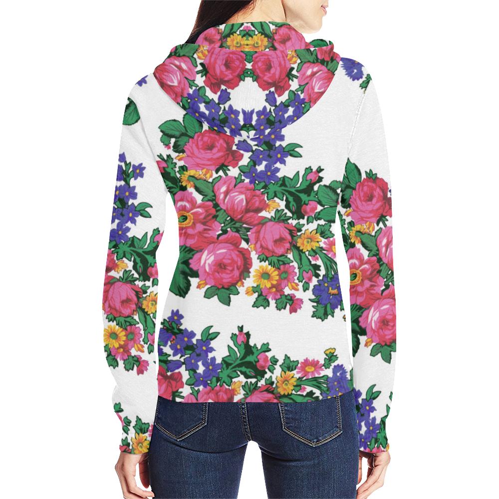 Kokum's Revenge-White All Over Print Full Zip Hoodie for Women (Model H14) All Over Print Full Zip Hoodie for Women (H14) e-joyer