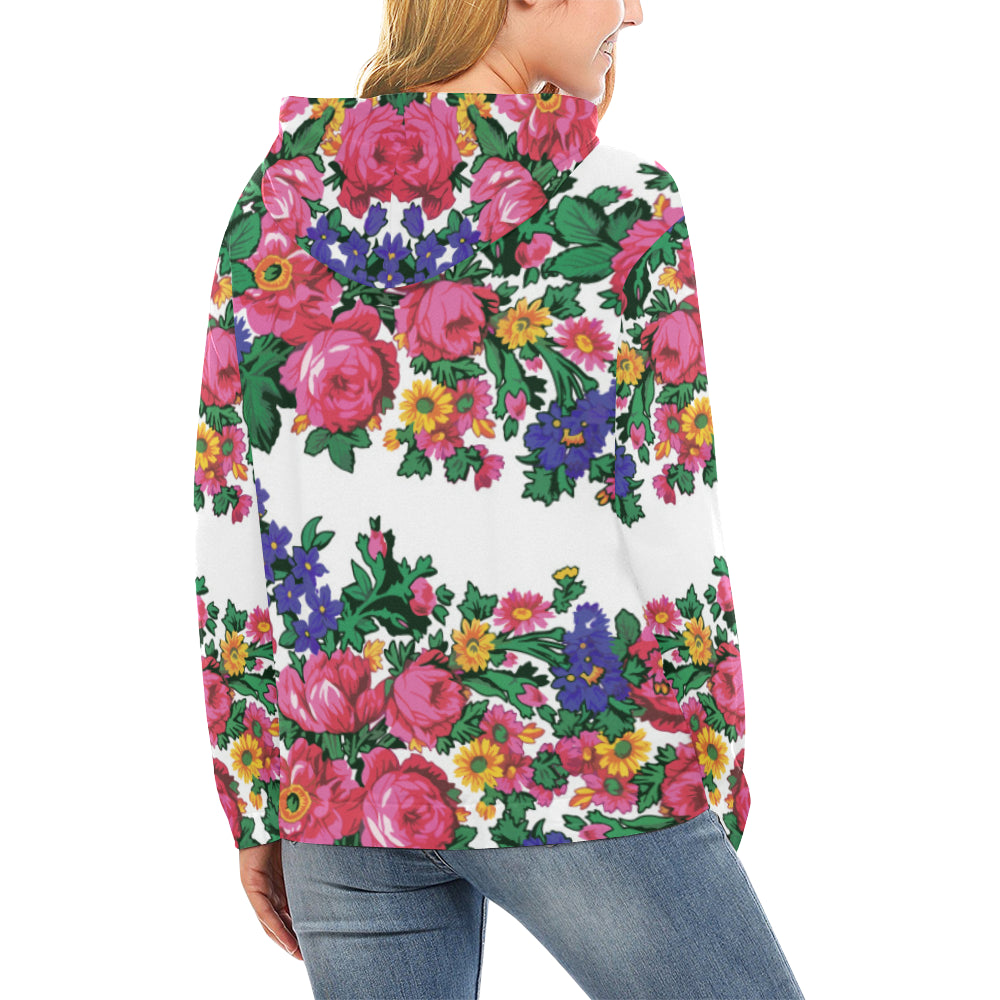 Kokum's Revenge-White All Over Print Hoodie for Women (USA Size) (Model H13) Hoodie e-joyer