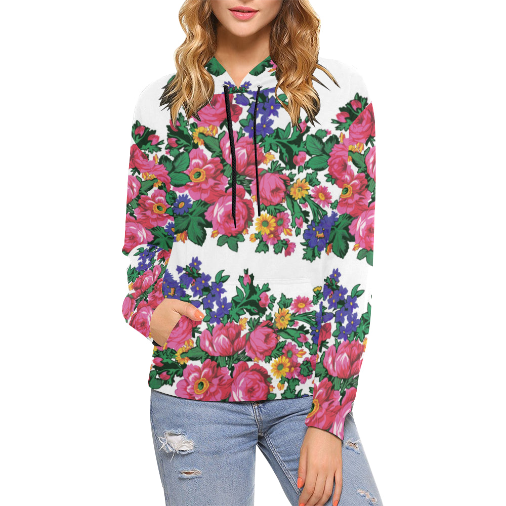 Kokum's Revenge-White All Over Print Hoodie for Women (USA Size) (Model H13) Hoodie e-joyer