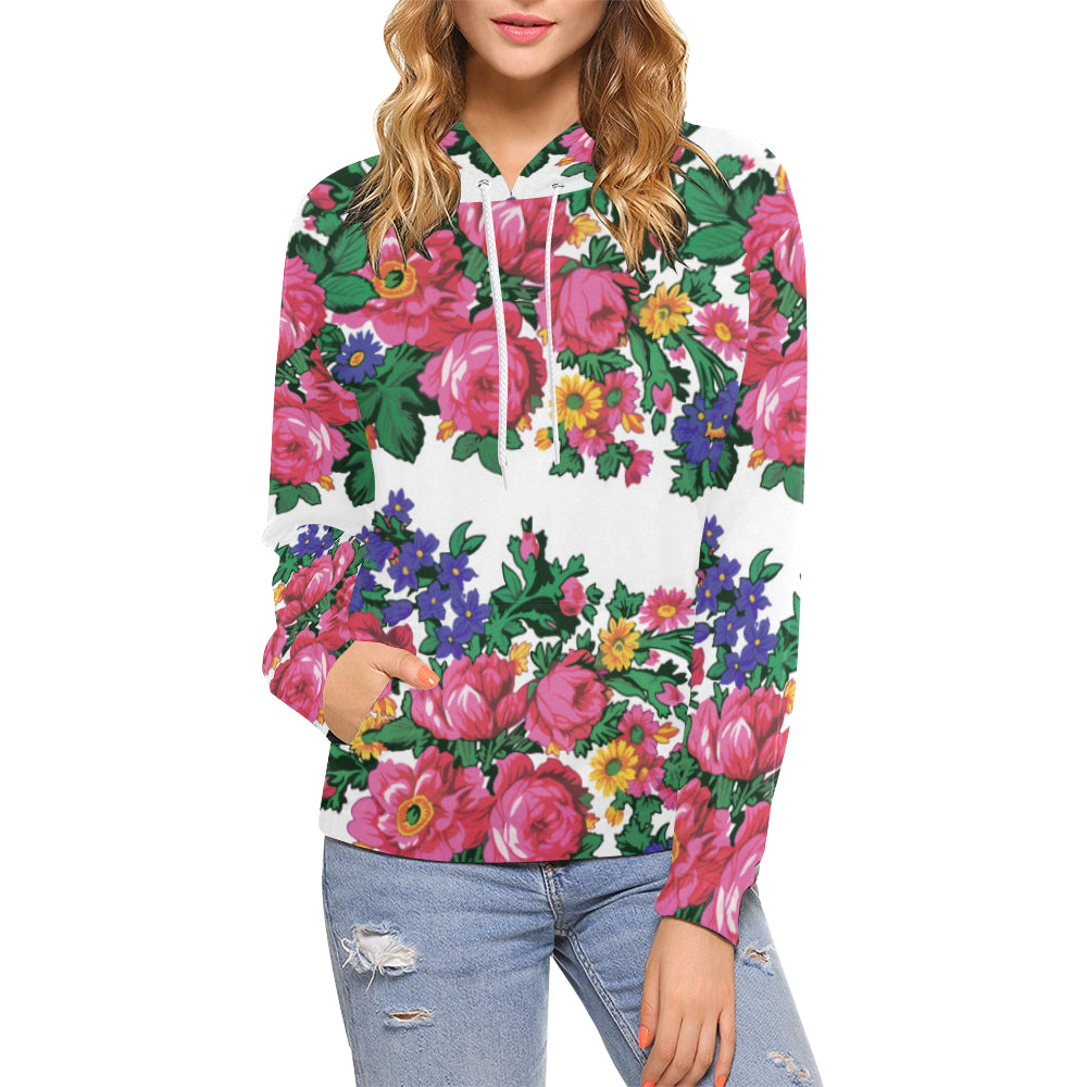 Kokum's Revenge-White All Over Print Hoodie for Women (USA Size) (Model H13) Hoodie e-joyer