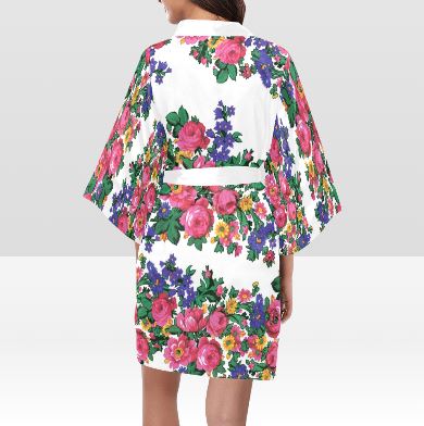 Kokum's Revenge White Kimono Robe Artsadd