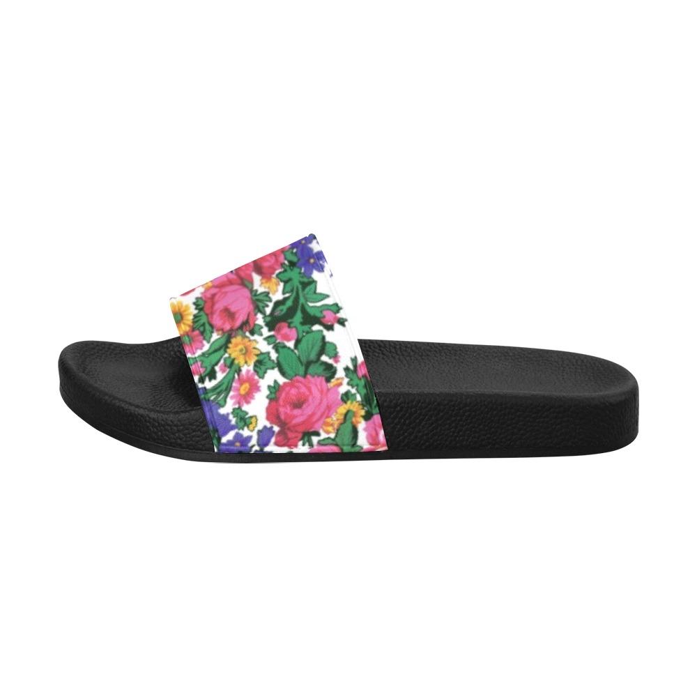 Kokum's Revenge White Men's Slide Sandals (Model 057) Men's Slide Sandals (057) e-joyer