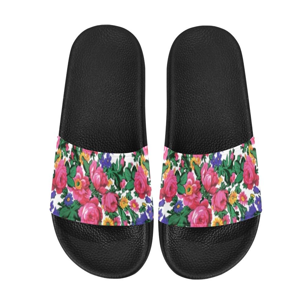 Kokum's Revenge White Men's Slide Sandals (Model 057) Men's Slide Sandals (057) e-joyer