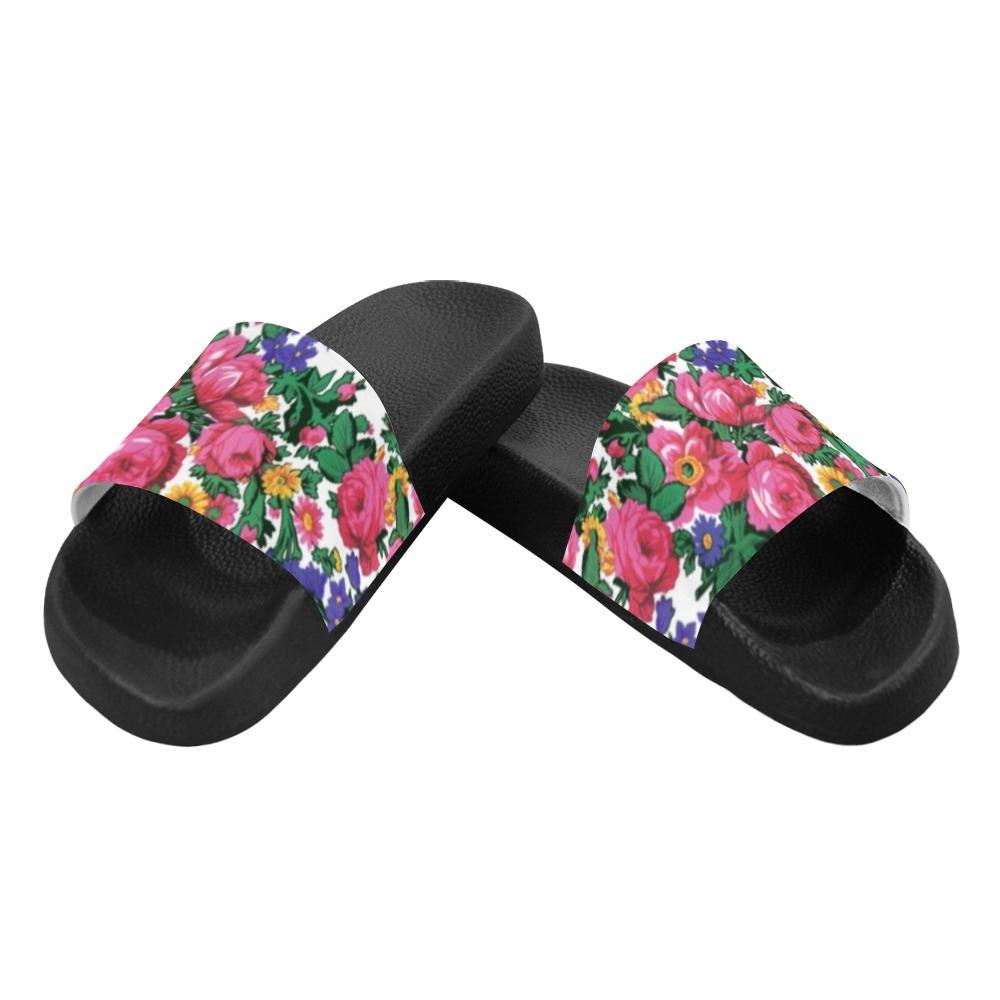 Kokum's Revenge White Men's Slide Sandals (Model 057) Men's Slide Sandals (057) e-joyer