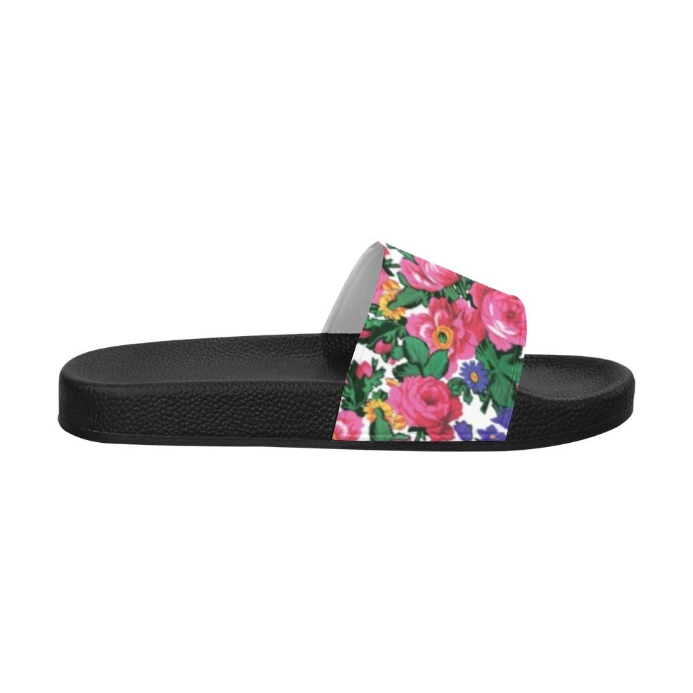 Kokum's Revenge White Men's Slide Sandals (Model 057) Men's Slide Sandals (057) e-joyer