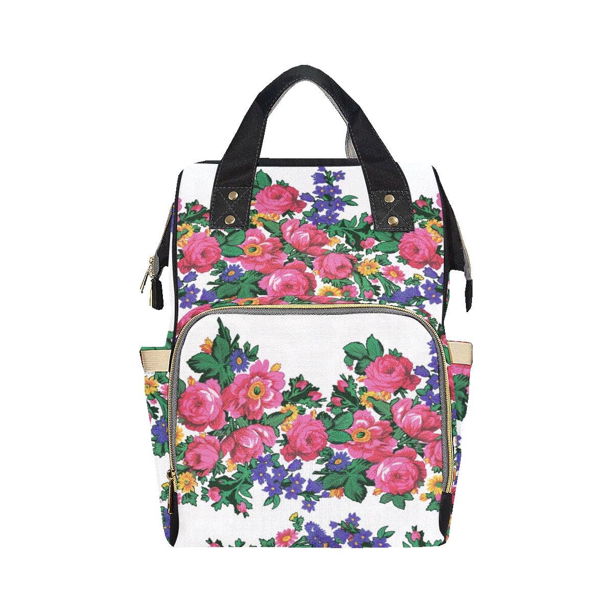Kokum's Revenge-White Multi-Function Diaper Backpack (Model 1688) Diaper Backpack (1688) e-joyer