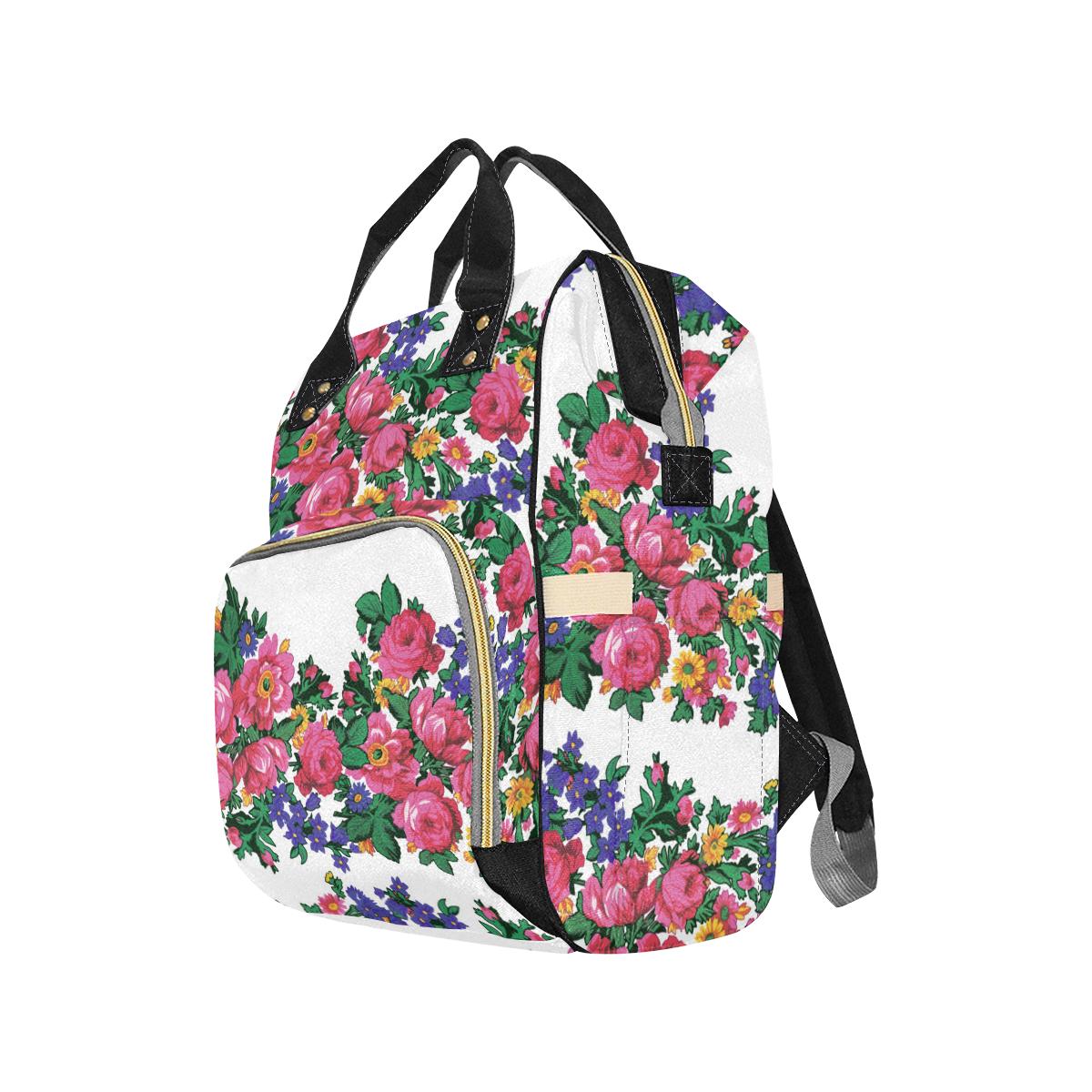 Kokum's Revenge-White Multi-Function Diaper Backpack (Model 1688) Diaper Backpack (1688) e-joyer