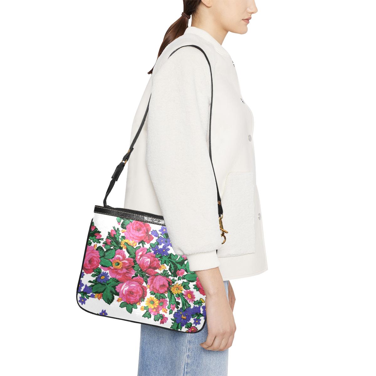 Kokum's Revenge-White Small Shoulder Bag (Model 1710) Small Shoulder Bag (1710) e-joyer 