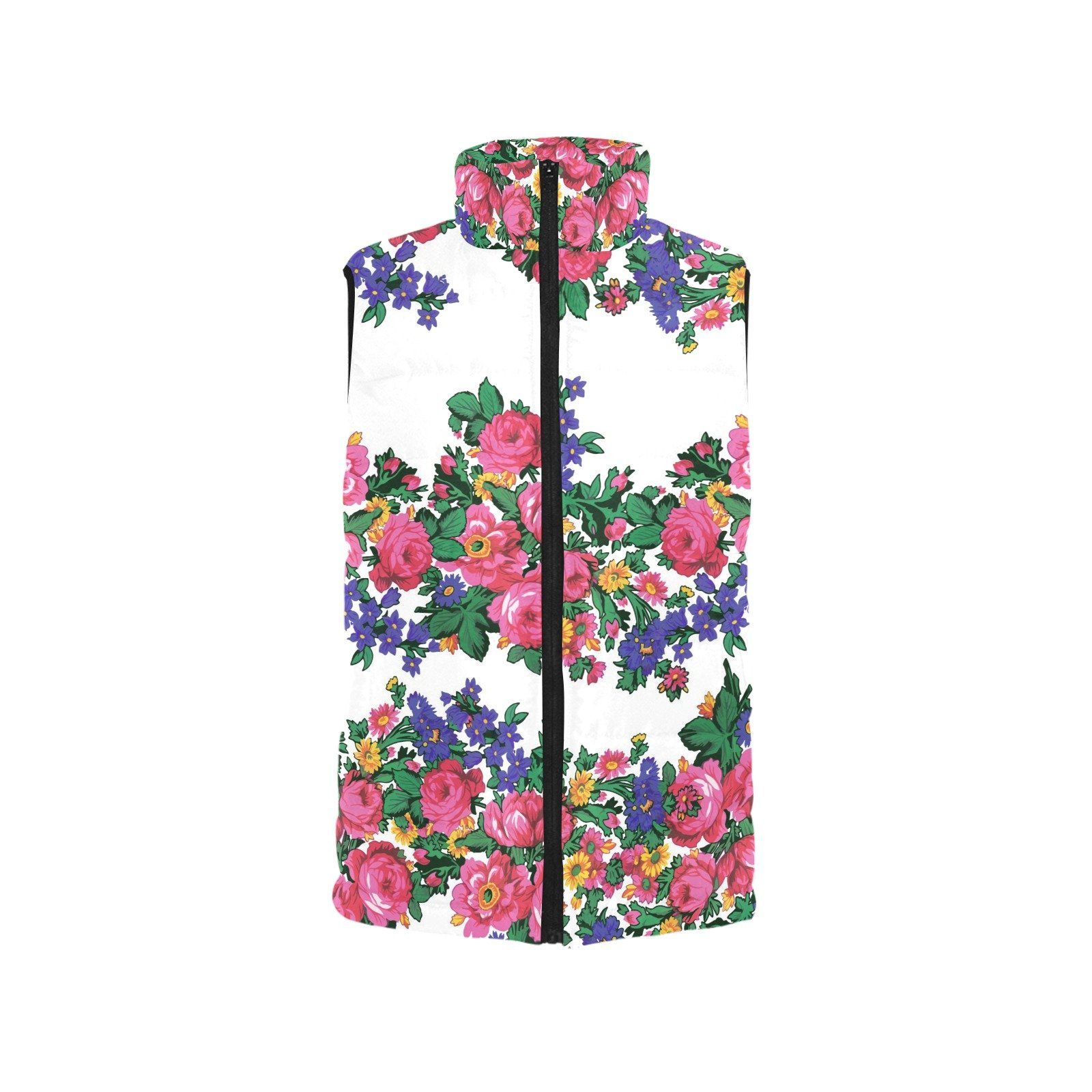 Kokum's Revenge White Women's Padded Vest Jacket (Model H44) Women's Padded Vest Jacket (H44) e-joyer