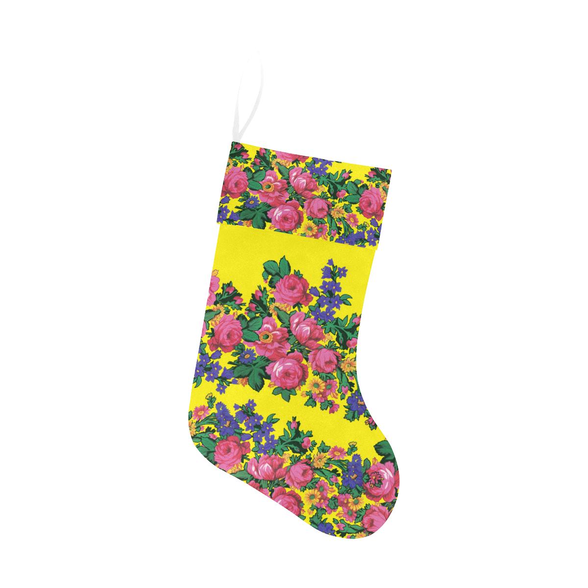 Kokum's Revenge Yellow Christmas Stocking holiday stocking e-joyer