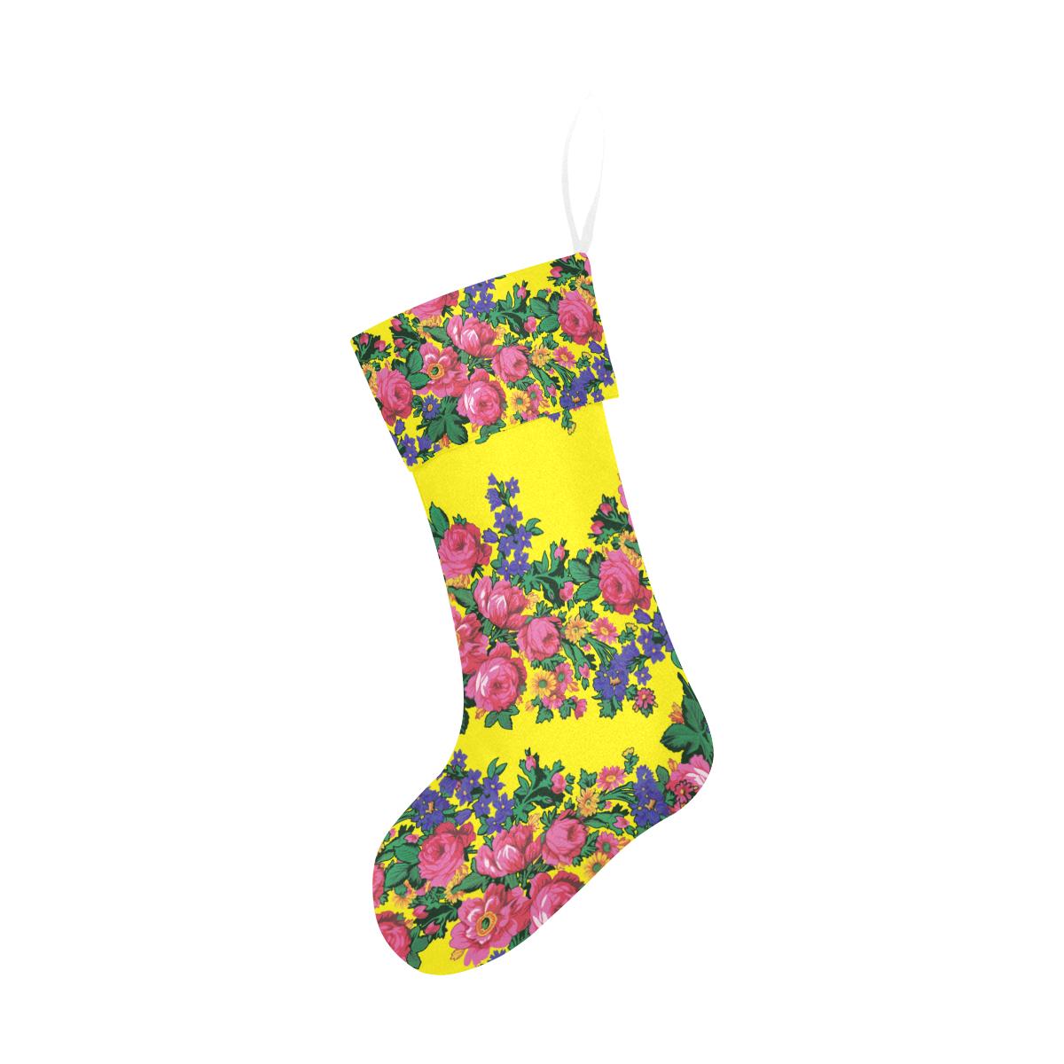 Kokum's Revenge Yellow Christmas Stocking holiday stocking e-joyer