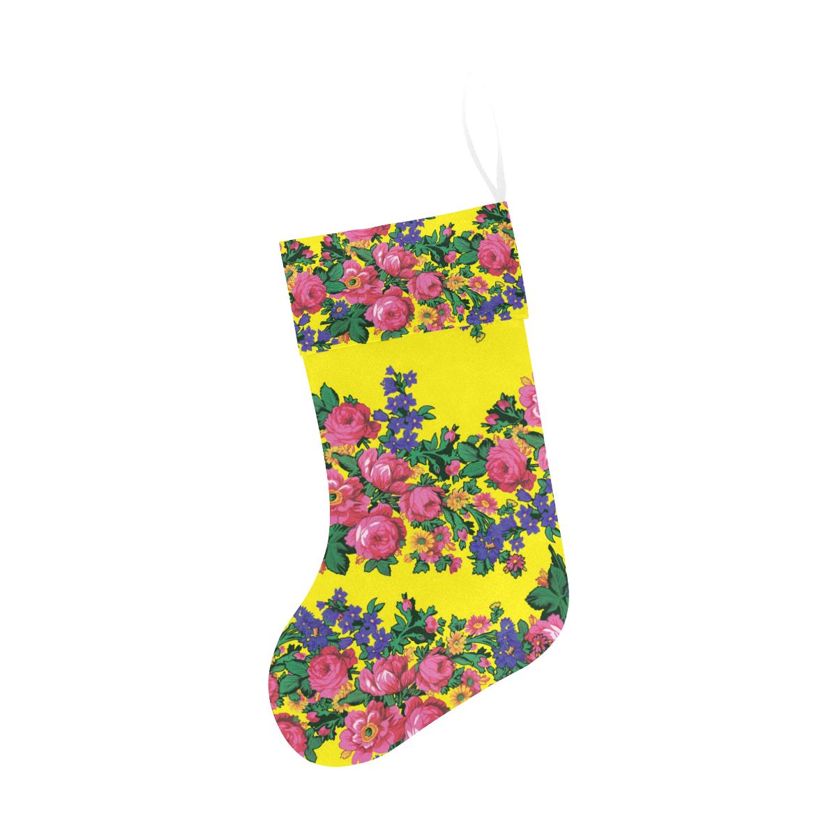 Kokum's Revenge Yellow Christmas Stocking holiday stocking e-joyer