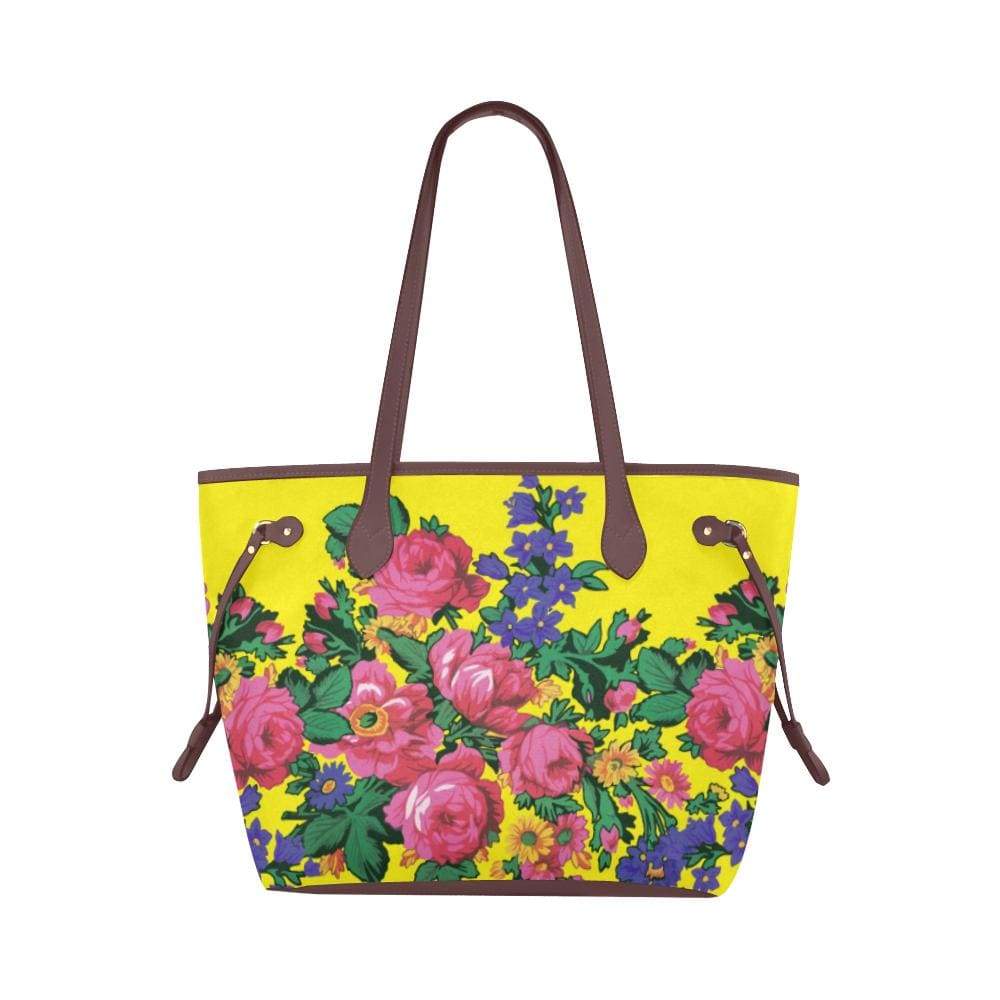 Kokum's Revenge-Yellow Clover Canvas Tote Bag (Model 1661) Clover Canvas Tote Bag (1661) e-joyer