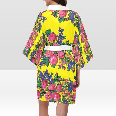 Kokum's Revenge Yellow Kimono Robe Artsadd