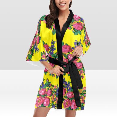 Kokum's Revenge Yellow Kimono Robe Artsadd
