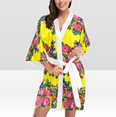 Kokum's Revenge Yellow Kimono Robe Artsadd