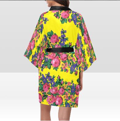 Kokum's Revenge Yellow Kimono Robe Artsadd