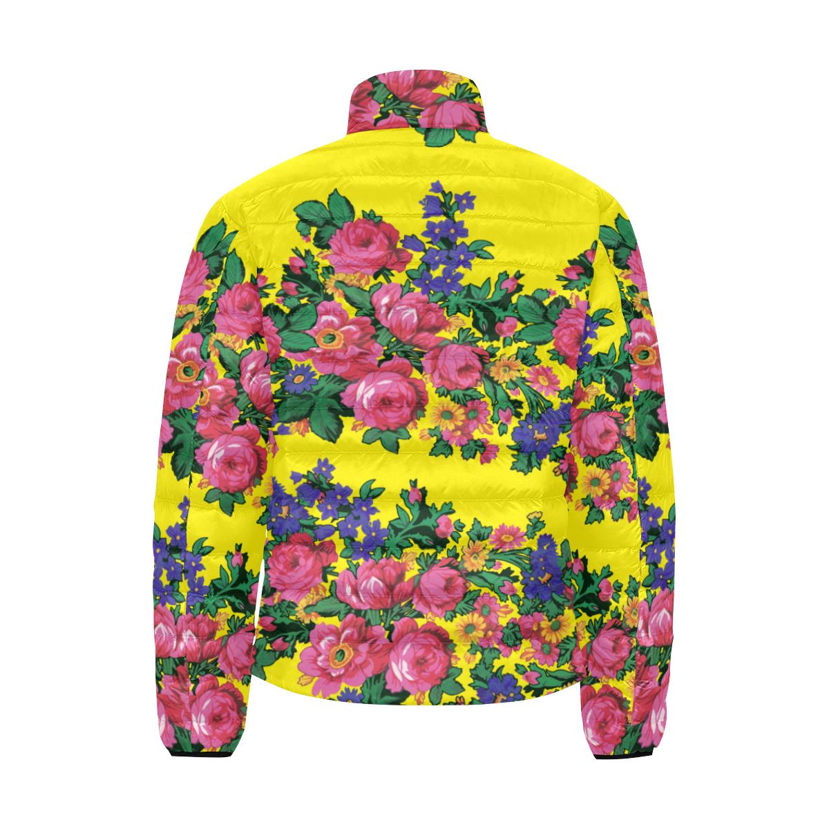 Kokum's Revenge Yellow Men's Stand Collar Padded Jacket (Model H41) Men's Stand Collar Padded Jacket (H41) e-joyer