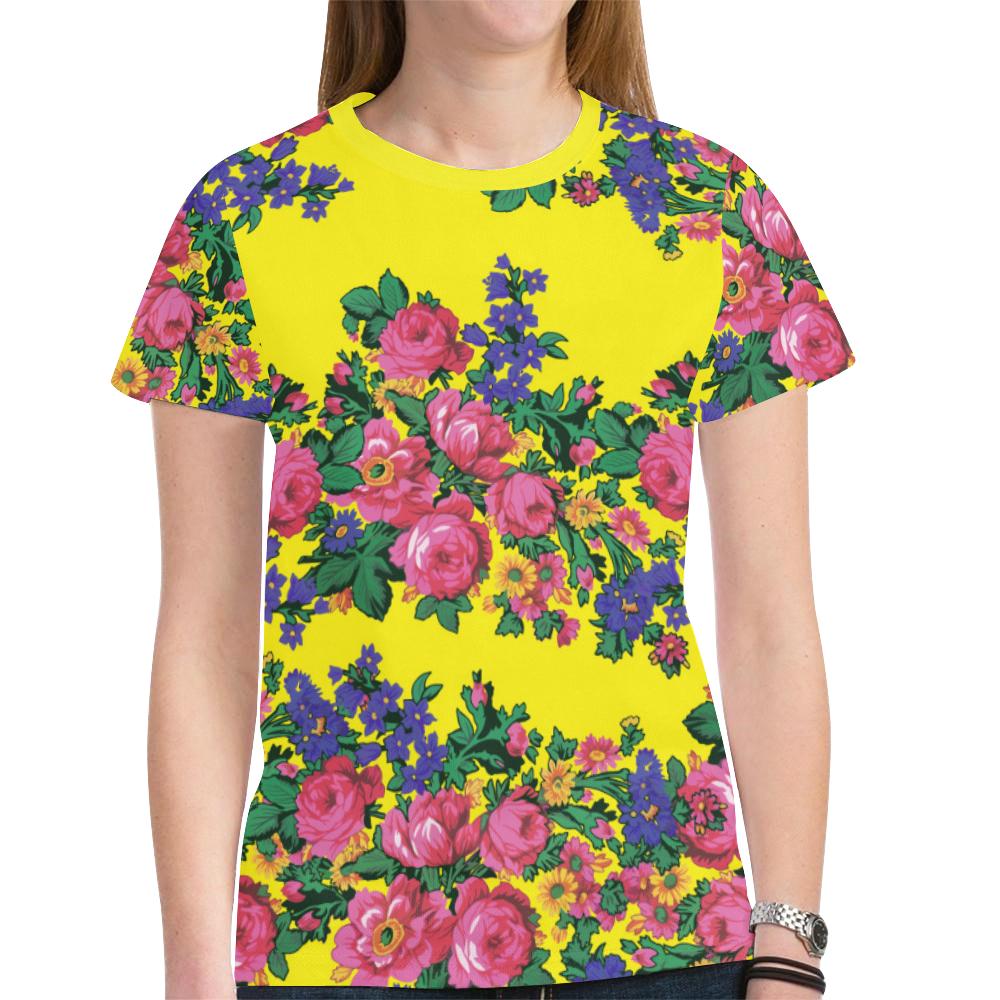 Kokum's Revenge-Yellow New All Over Print T-shirt for Women (Model T45) New All Over Print T-shirt for Women (T45) e-joyer