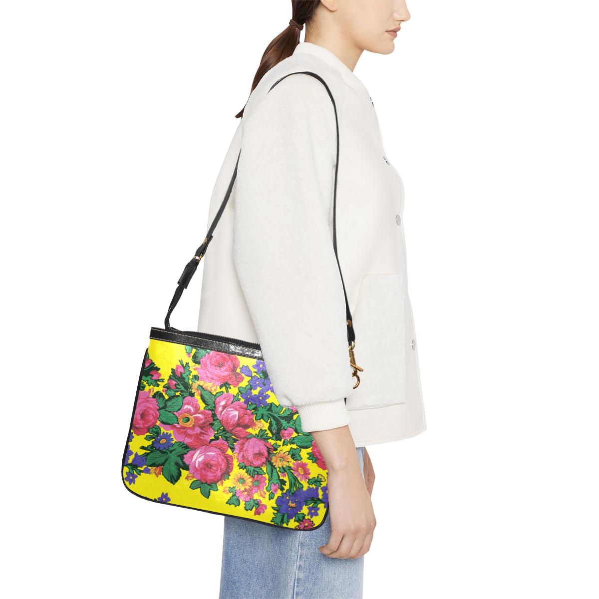 Kokum's Revenge-Yellow Small Shoulder Bag (Model 1710) Small Shoulder Bag (1710) e-joyer