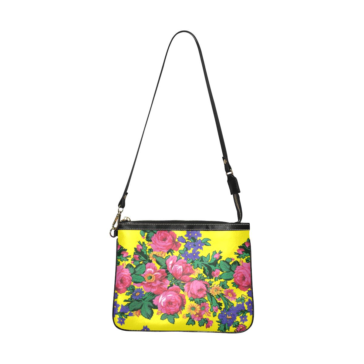 Kokum's Revenge-Yellow Small Shoulder Bag (Model 1710) Small Shoulder Bag (1710) e-joyer