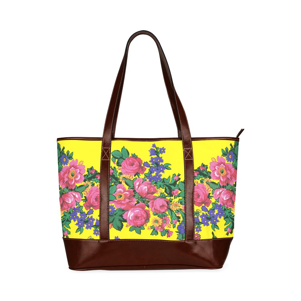 Kokum's Revenge-Yellow Tote Handbag (Model 1642) Tote Handbags (1642) e-joyer