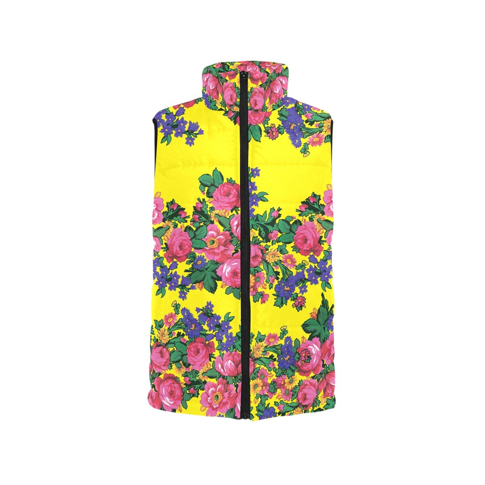 Kokum's Revenge Yellow Women's Padded Vest Jacket (Model H44) Women's Padded Vest Jacket (H44) e-joyer