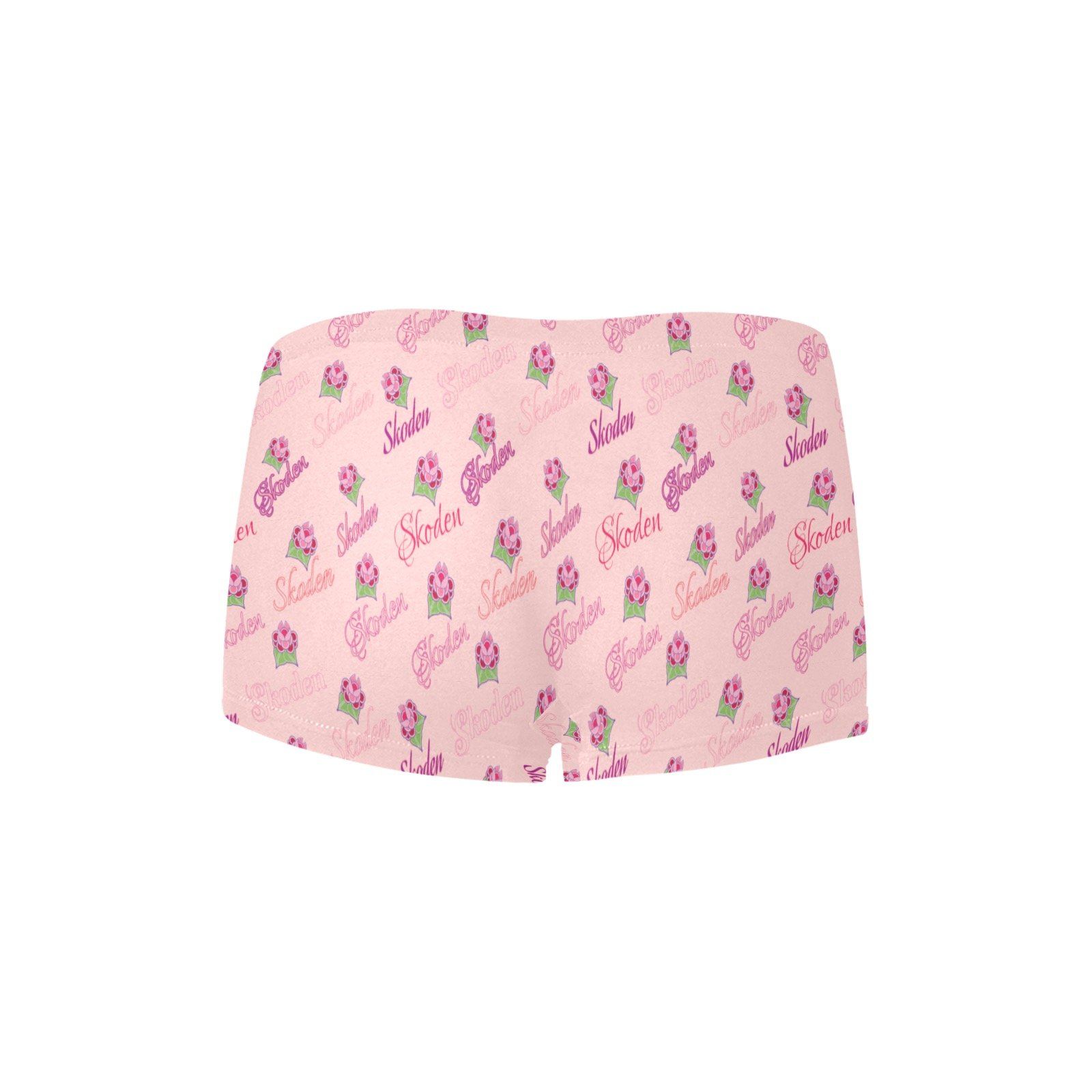 Ladies Skoden Floral Undergarment Pink Women's All Over Print Boyshort Panties (Model L31) Women's Boyshort Panties (L31) e-joyer