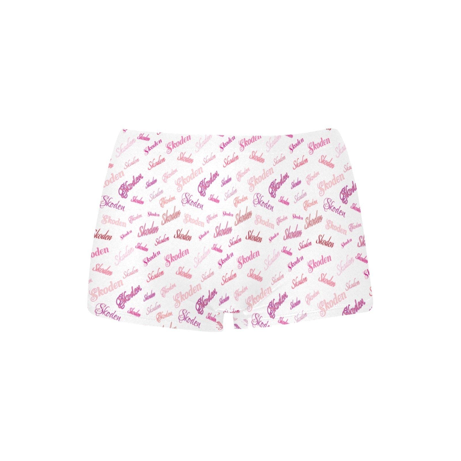 Ladies Skoden Type Undergarment White Women's All Over Print Boyshort Panties (Model L31) Women's Boyshort Panties (L31) e-joyer