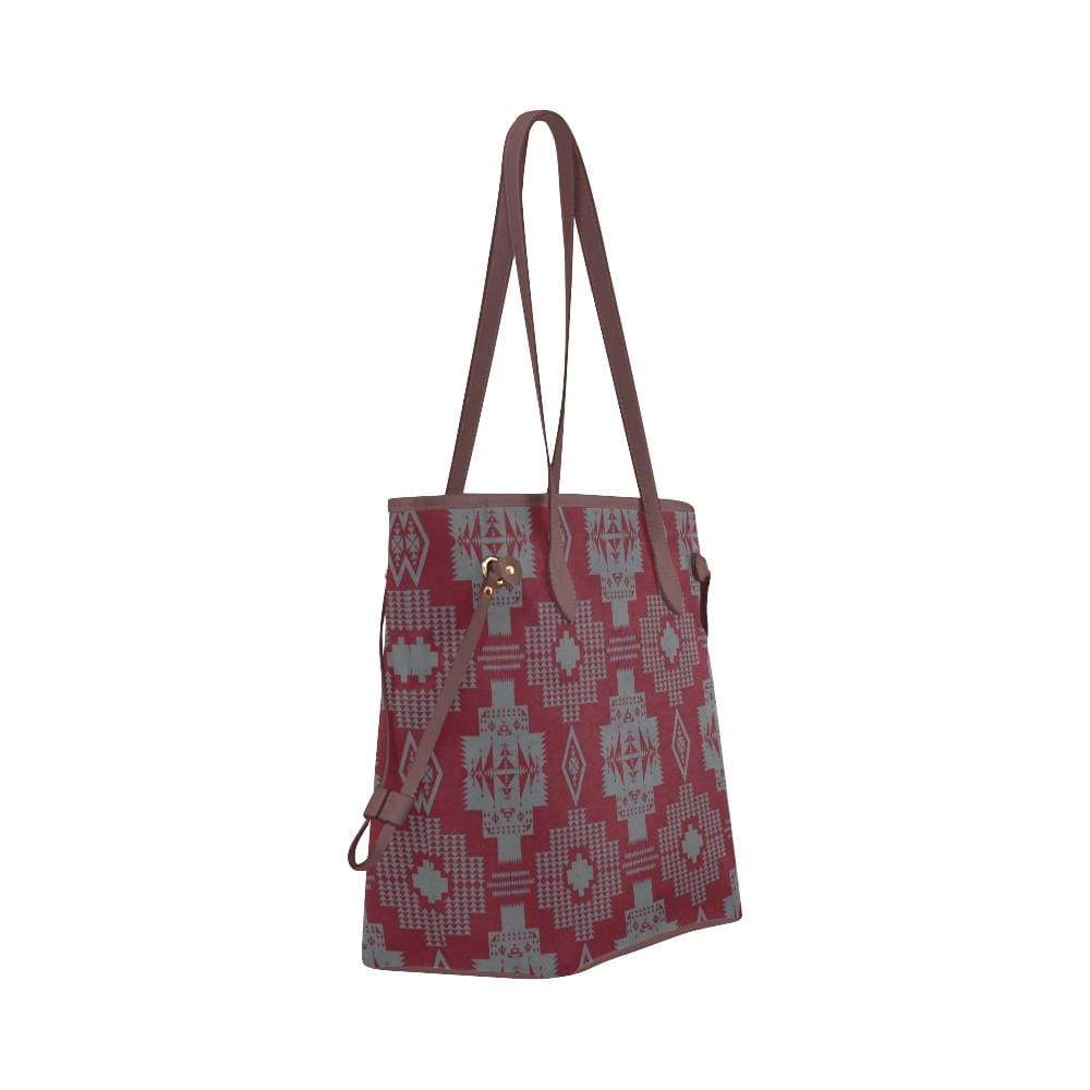 Light Gray with Maroon Clover Canvas Tote Bag (Model 1661) Clover Canvas Tote Bag (1661) e-joyer