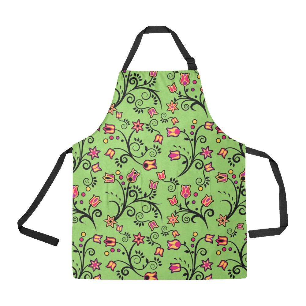 LightGreen Yellow Star All Over Print Apron All Over Print Apron e-joyer
