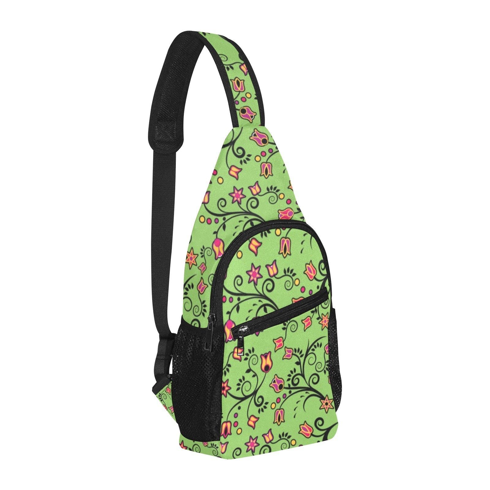 LightGreen Yellow Star All Over Print Chest Bag (Model 1719) All Over Print Chest Bag (1719) e-joyer