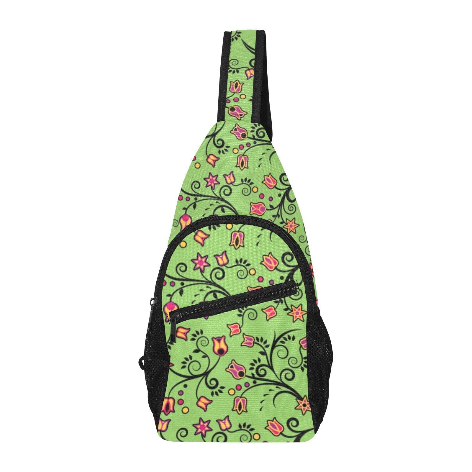 LightGreen Yellow Star All Over Print Chest Bag (Model 1719) All Over Print Chest Bag (1719) e-joyer