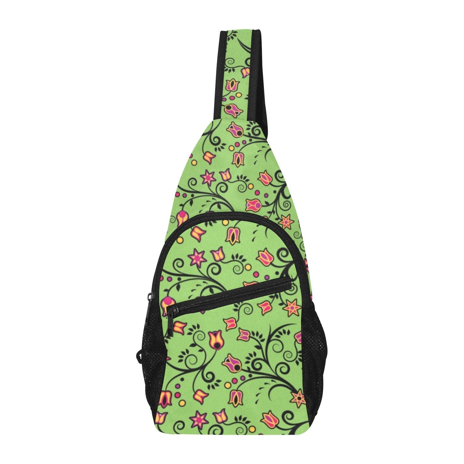 LightGreen Yellow Star All Over Print Chest Bag (Model 1719) All Over Print Chest Bag (1719) e-joyer 