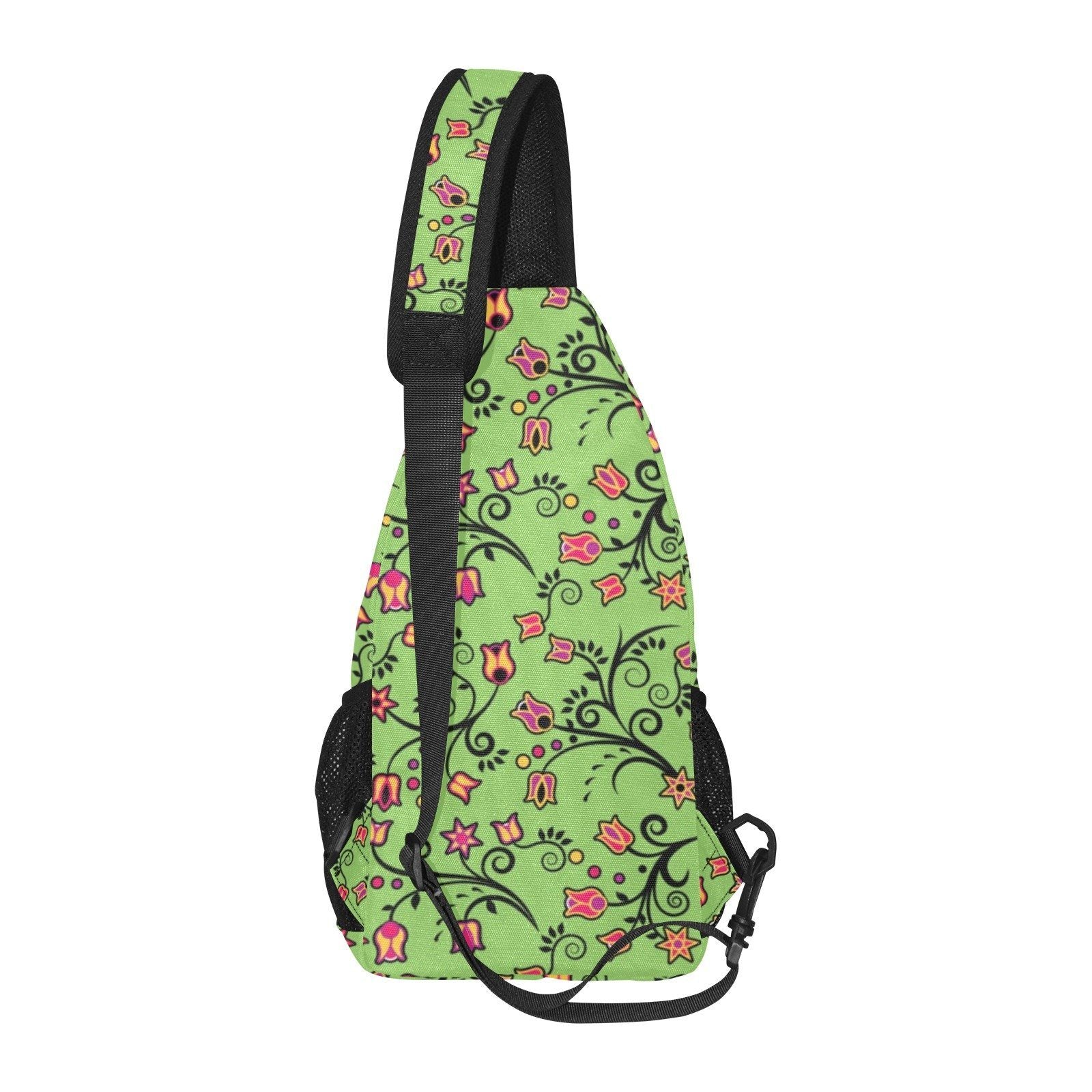 LightGreen Yellow Star All Over Print Chest Bag (Model 1719) All Over Print Chest Bag (1719) e-joyer