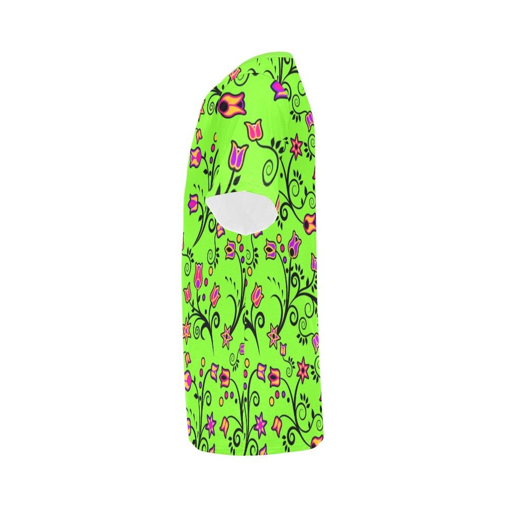 LightGreen Yellow Star All Over Print T-Shirt for Men (USA Size) (Model T40) All Over Print T-Shirt for Men (T40) e-joyer
