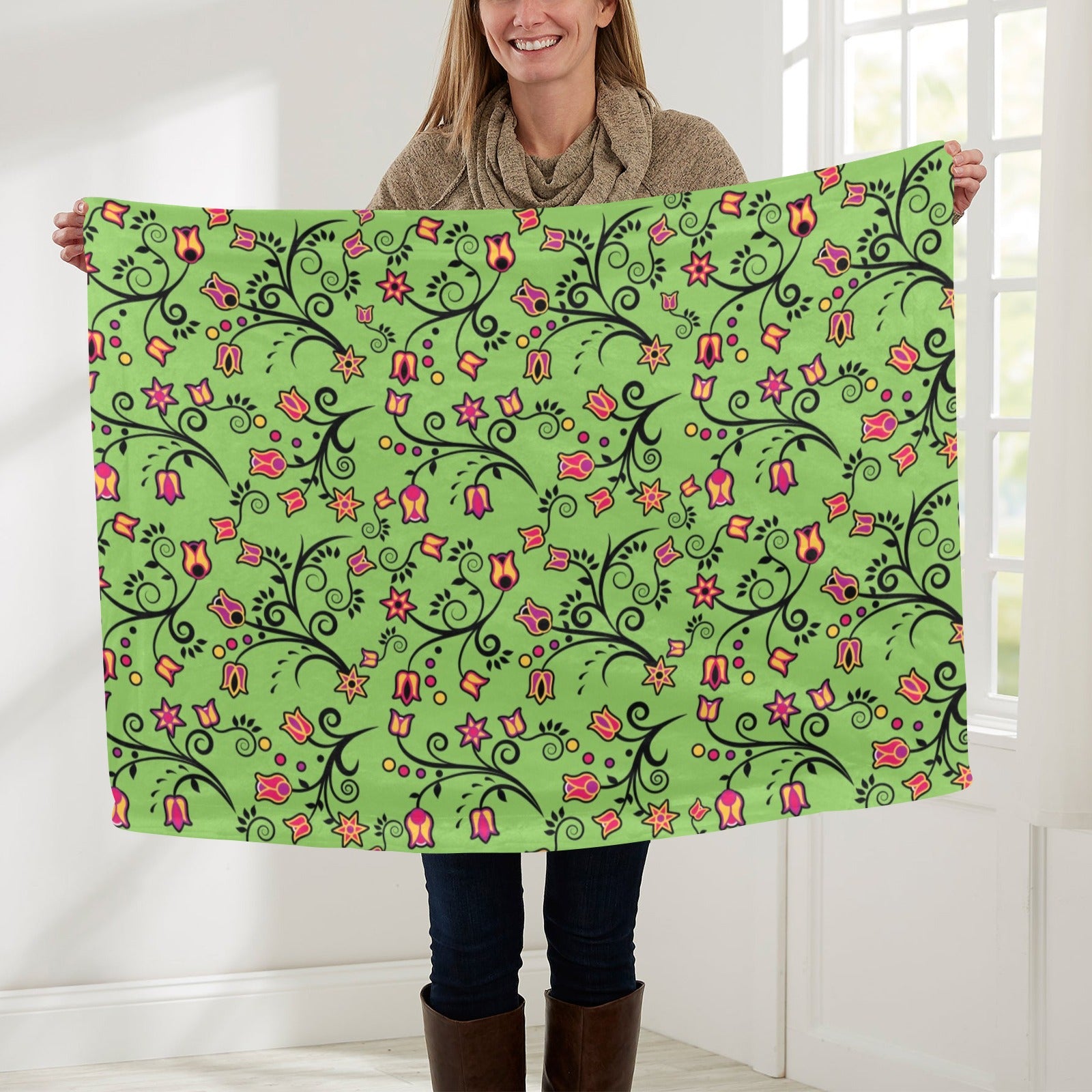 LightGreen Yellow Star Baby Blanket 30"x40" Baby Blanket 30"x40" e-joyer