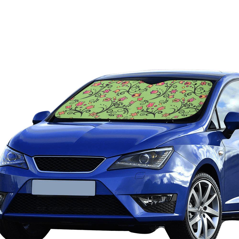 LightGreen Yellow Star Car Sun Shade 55"x30" Car Sun Shade e-joyer