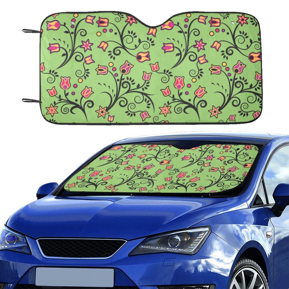 LightGreen Yellow Star Car Sun Shade 55"x30" Car Sun Shade e-joyer