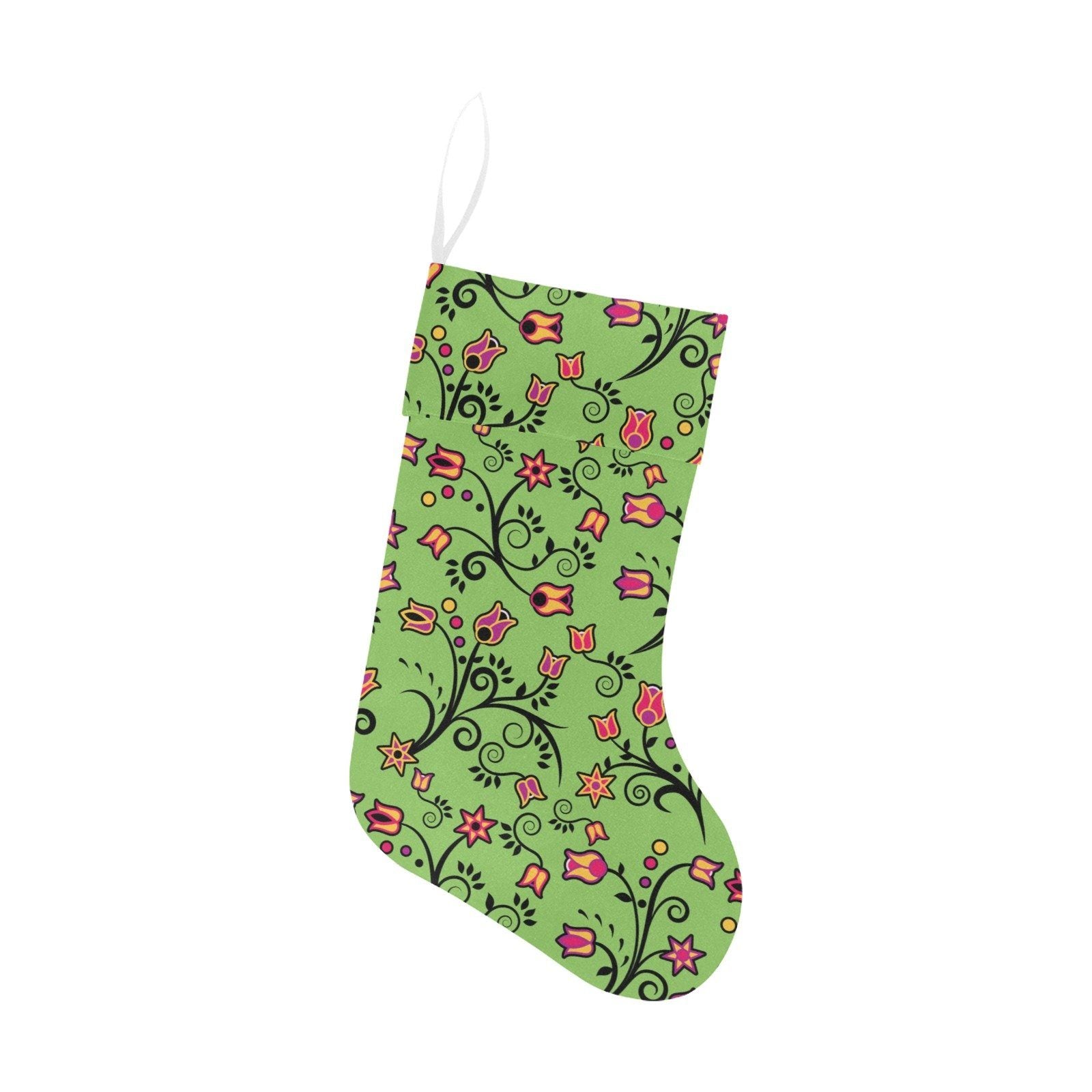 LightGreen Yellow Star Christmas Stocking holiday stocking e-joyer