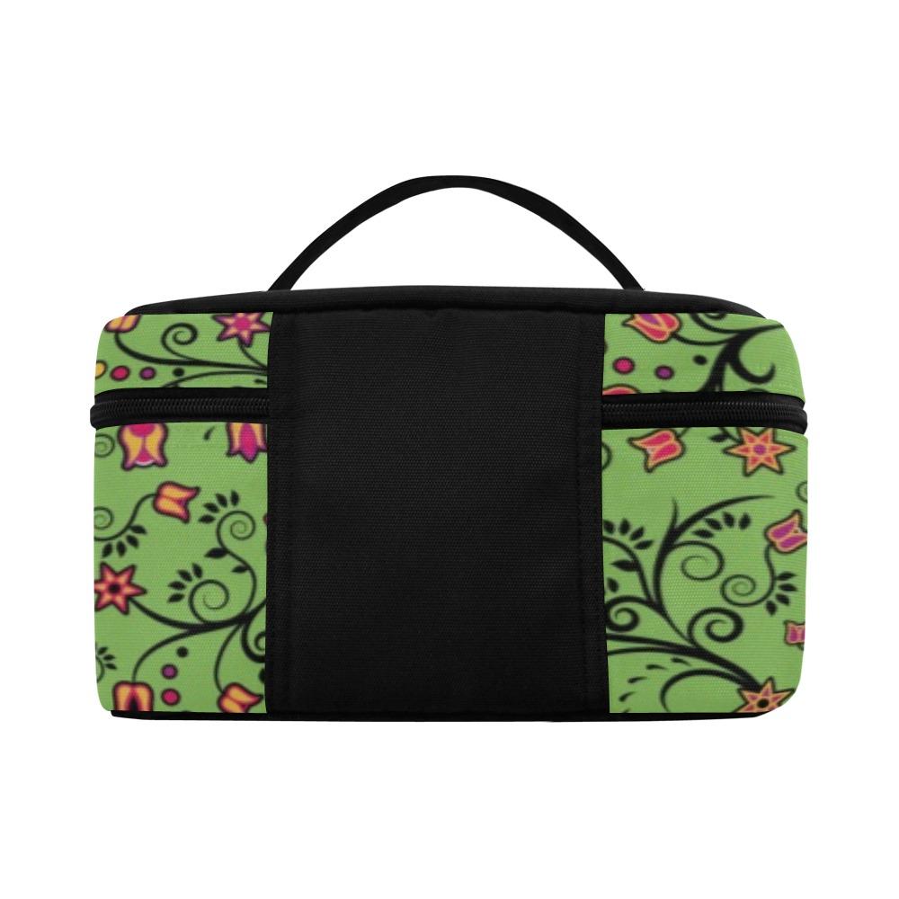 LightGreen Yellow Star Cosmetic Bag/Large (Model 1658) bag e-joyer