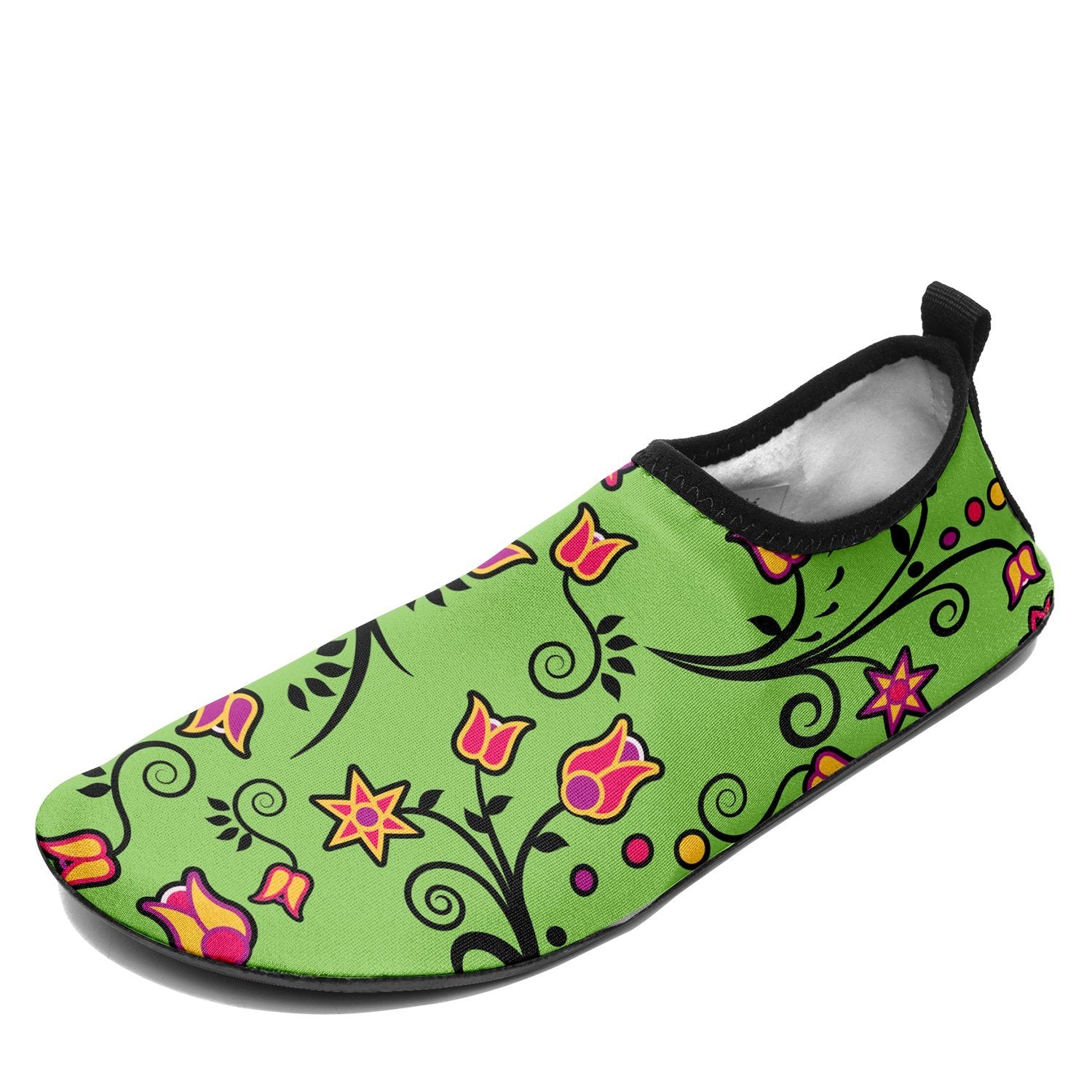 LightGreen Yellow Star Kid's Sockamoccs Slip On Shoes Herman