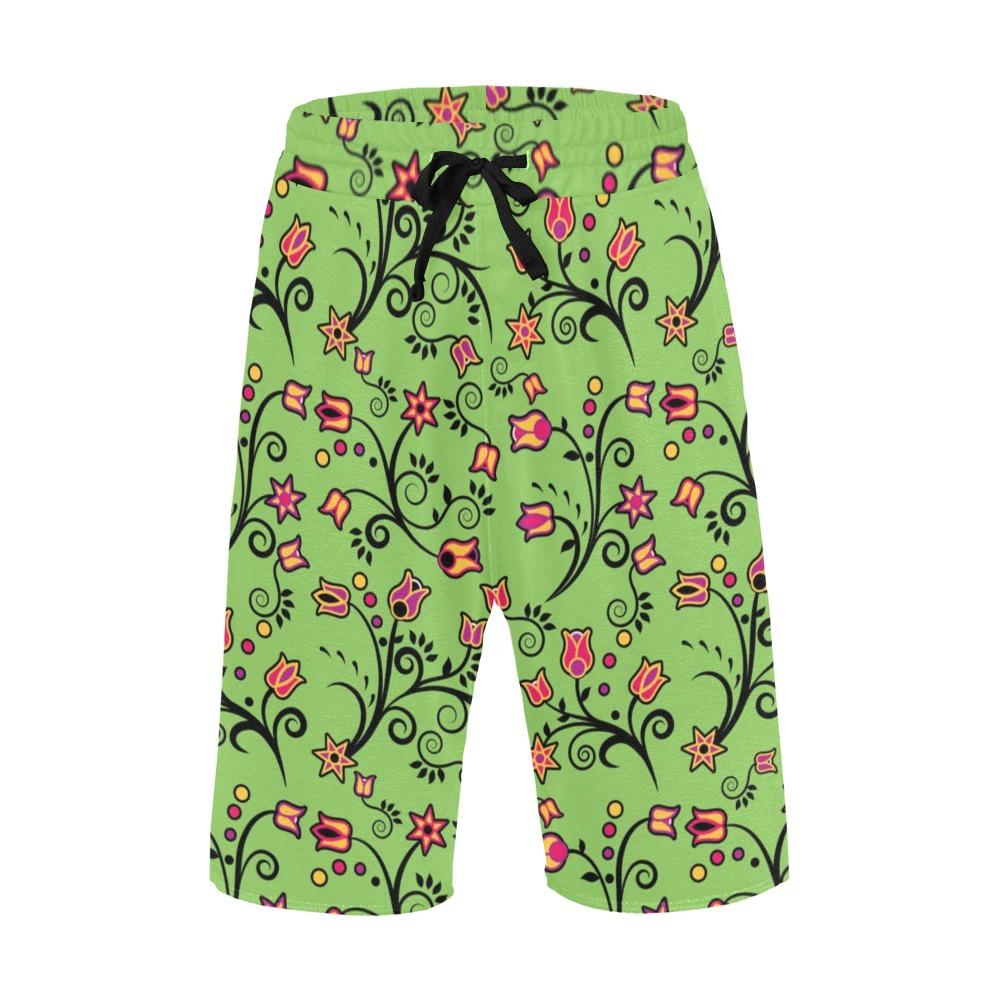 LightGreen Yellow Star Men's All Over Print Casual Shorts (Model L23) short e-joyer
