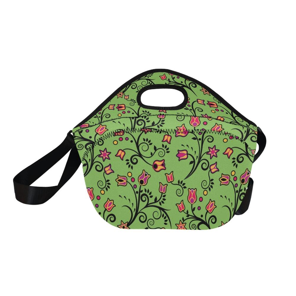 LightGreen Yellow Star Neoprene Lunch Bag/Large (Model 1669) bag e-joyer