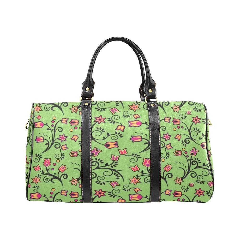 LightGreen Yellow Star New Waterproof Travel Bag/Large (Model 1639) Waterproof Travel Bags (1639) e-joyer