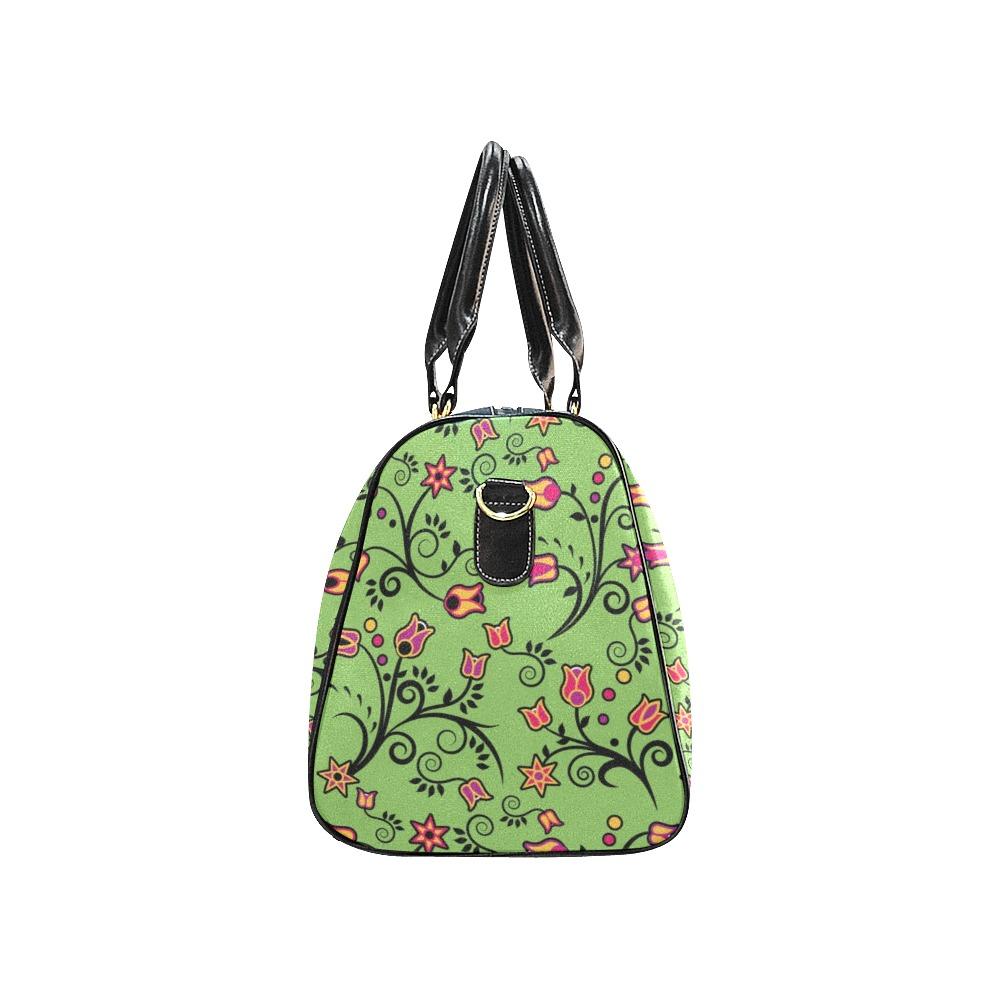 LightGreen Yellow Star New Waterproof Travel Bag/Large (Model 1639) Waterproof Travel Bags (1639) e-joyer