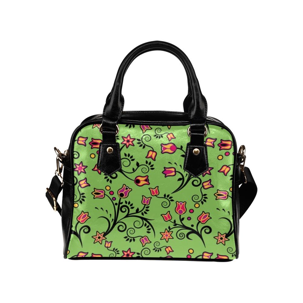 LightGreen Yellow Star Shoulder Handbag (Model 1634) bag e-joyer